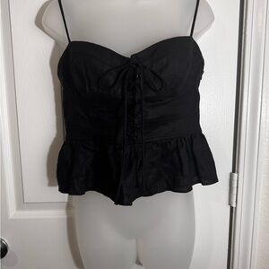 Wayf Black Sleeveless Bustier Camisole